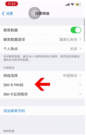 塔洋镇苹果14维修网分享如何给iPhone14的SIM卡设置密码 