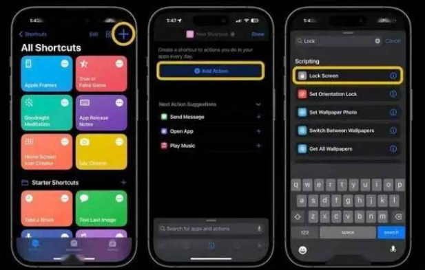 塔洋镇苹果14锁屏维修店分享iPhone14升级iOS16.4后如何创建锁屏快捷方式 